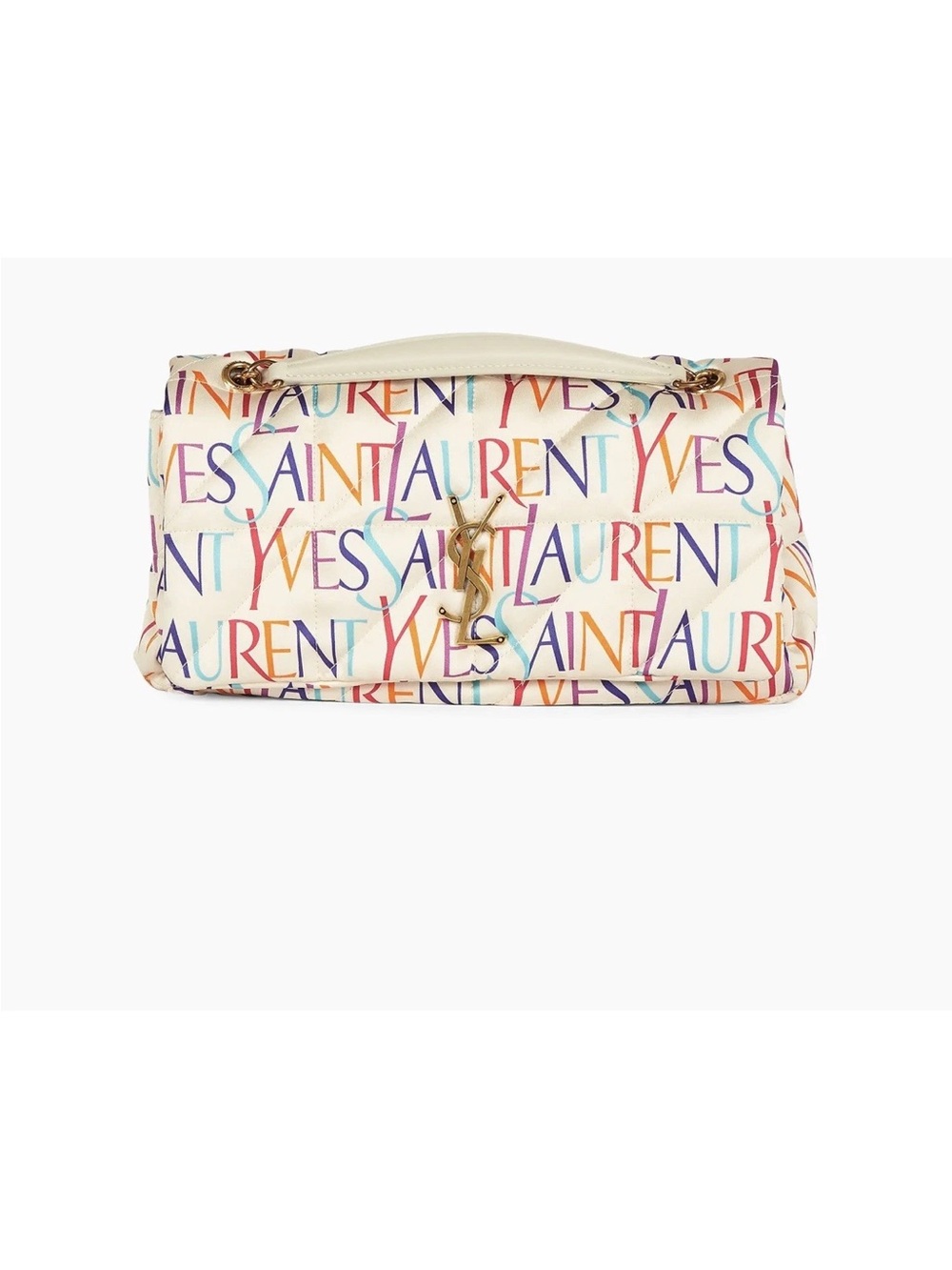Saint Laurent Jamie Medium Chain Bag "Carré Rive Gauche" In Printed Yves Silk - Picture 6 of 10